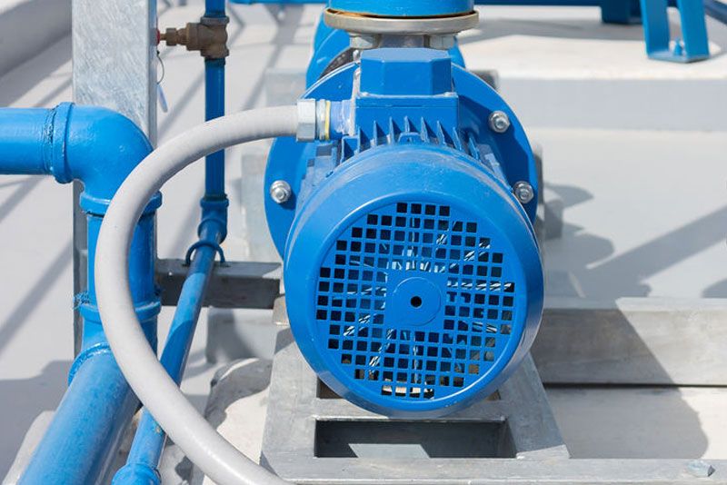 blue water pump engine